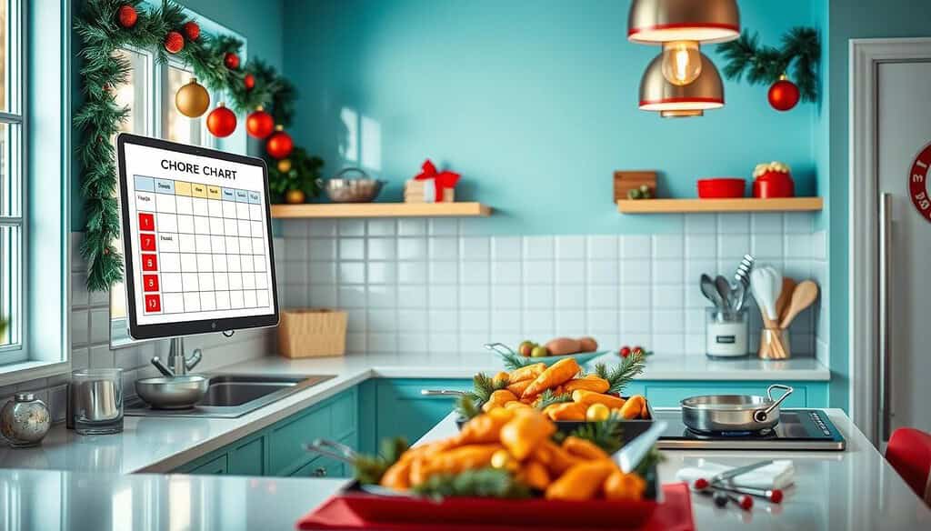 Holiday cleaning chore planner for kitchen