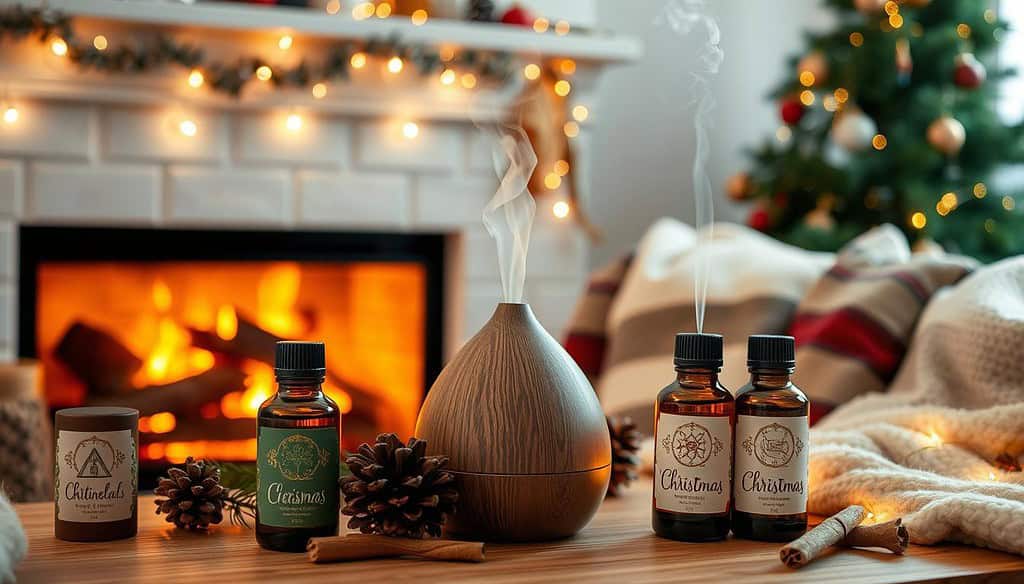 Holiday scent essential oils for a cozy home