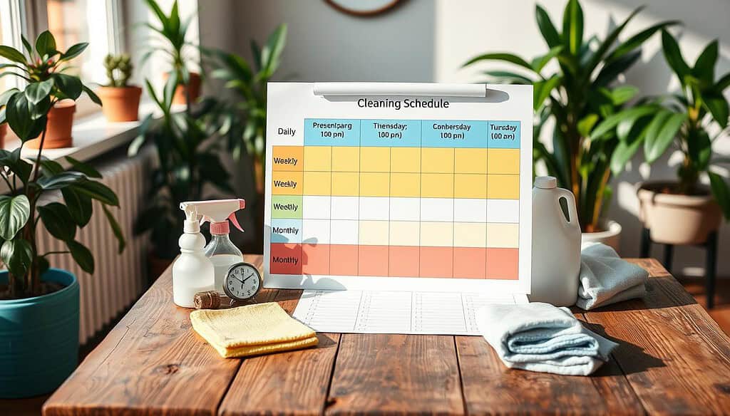 Time-saving cleaning schedule