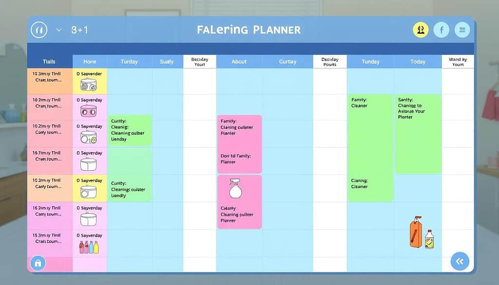 family cleaning planner