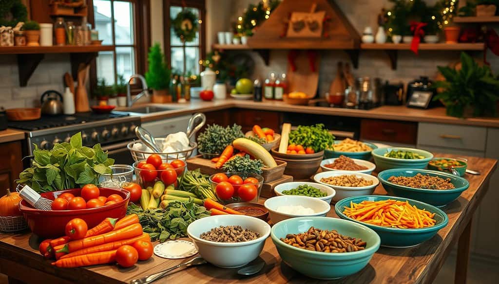 family holiday meal prep