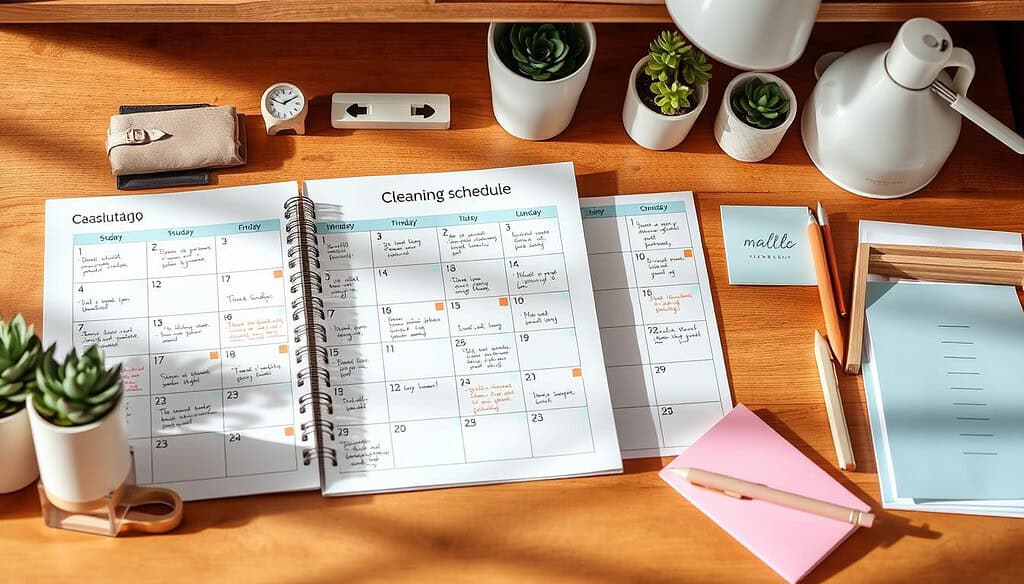 monthly cleaning schedule planner